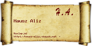 Hausz Aliz névjegykártya